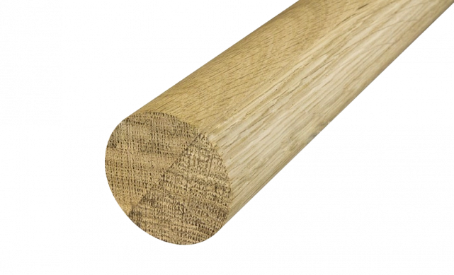 Поручень деревянный из Дуба Ø50мм - 5,0 м Премиум (1 сращение) Ф-1665