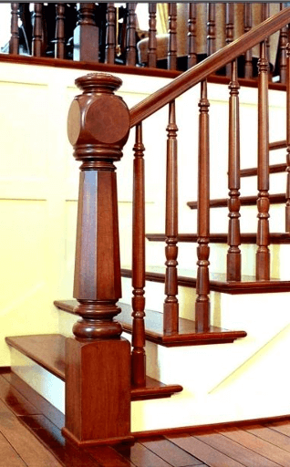 Деревянные перила для лестниц