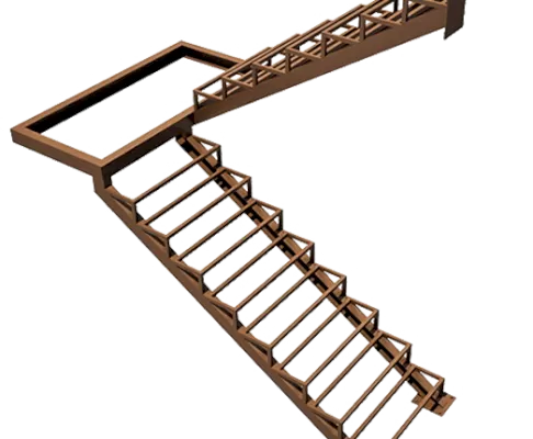Сварная лестница из металла №1